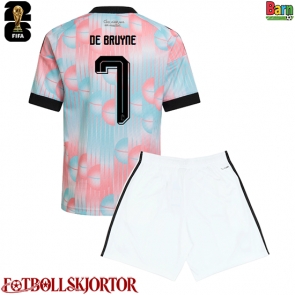 Belgien Kevin De Bruyne #7 Borta Kläder Barn VM 2026 Kortärmad (+ Korta byxor)